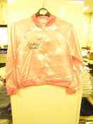 1 x Party World Pink Ladies Night Satin Jacket size 12/14 new & packaged