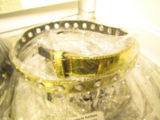3x Gold Leather Effect Belts - New & Sealed