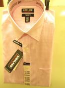 Kirkland Signature Custom Fit Shirt - Pink Chequered - 15.5" Collar x 32/33 -