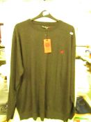 1X PIERRE ROCHE MENS GREY/RED JUMPER, SIZE M, NEW WITH TAG.