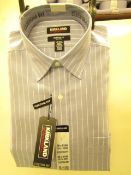 Kirkland Signature Custom Fit Shirt - Blue Stripes - 16..5" Collar x 34/35 -