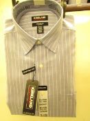 Kirkland Signature Custom Fit Shirt - Blue Stripes - 16..5" Collar x 32/36
