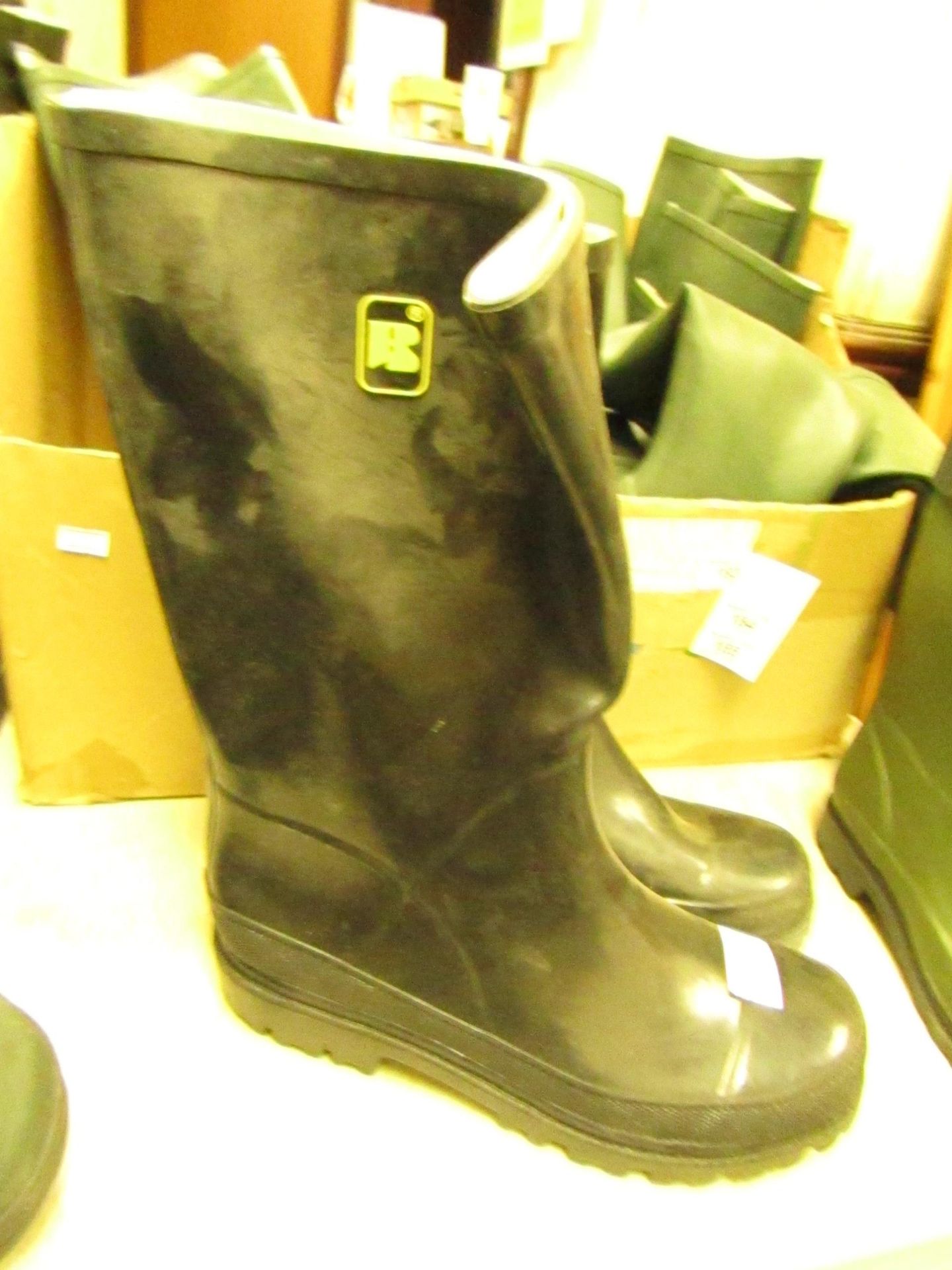 Black Wellington Boots - UK Size 8 - Slightly worn