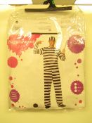 2 x Adult Fancy Dress The Prisoner size Med new & packaged