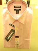 Kirkland Signature Custom Fit Shirt - Pink Chequered - 16" Collar x 34/35 -