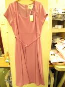 L K Bennett London Emmy Lilac Dress size 18 RRP £250 new with tag see image for design