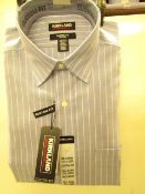 Kirkland Signature Custom Fit Shirt - Blue Stripes - 15" Collar x 34/35