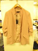 1X LOVE AND OTHER THINGS WOMENS PINK COAT, SIZE XS, NEW WITH TAG.