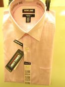 Kirkland Signature Custom Fit Shirt - Pink Chequered - 16.5" Collar x 34/35 -