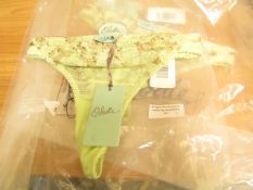 2x Pairs of Odille G Strings Green - Size S - New & Packaged