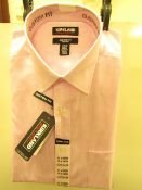 Kirkland Signature Custom Fit Shirt - Pink Chequered - 16.5" Collar x 32/33 -