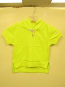 1X 6-9 MONTHS GREEN NO SLEEVES HOODIE, UNKNOWN BRAND, NEW WITH TAG.