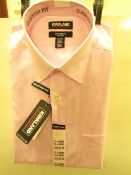 Kirkland Signature Custom Fit Shirt - Pink Chequered - 16" Collar x 34/35 -