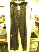 1X ASHISH WOMENS PINSTRIPE SEQUINED PANTS, UK 12, NEW WITH TAG.