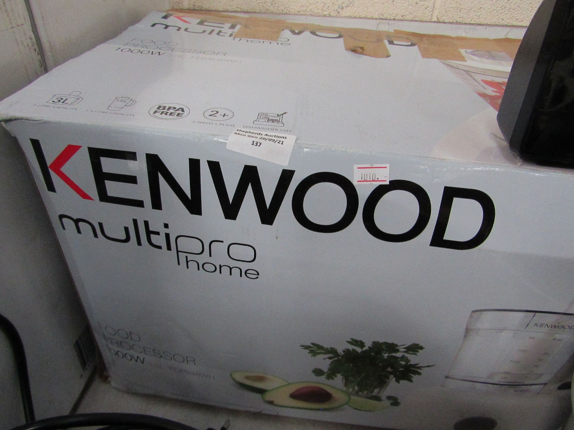 Kenwood - MultiPro Home 1000W Food Processor - White - Untested & Boxed. RRP £140.