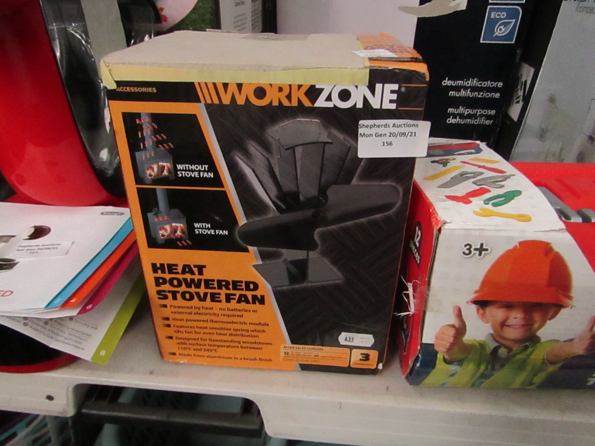 Workzone - Heat Powered Stove Fan - Untested & Boxed.