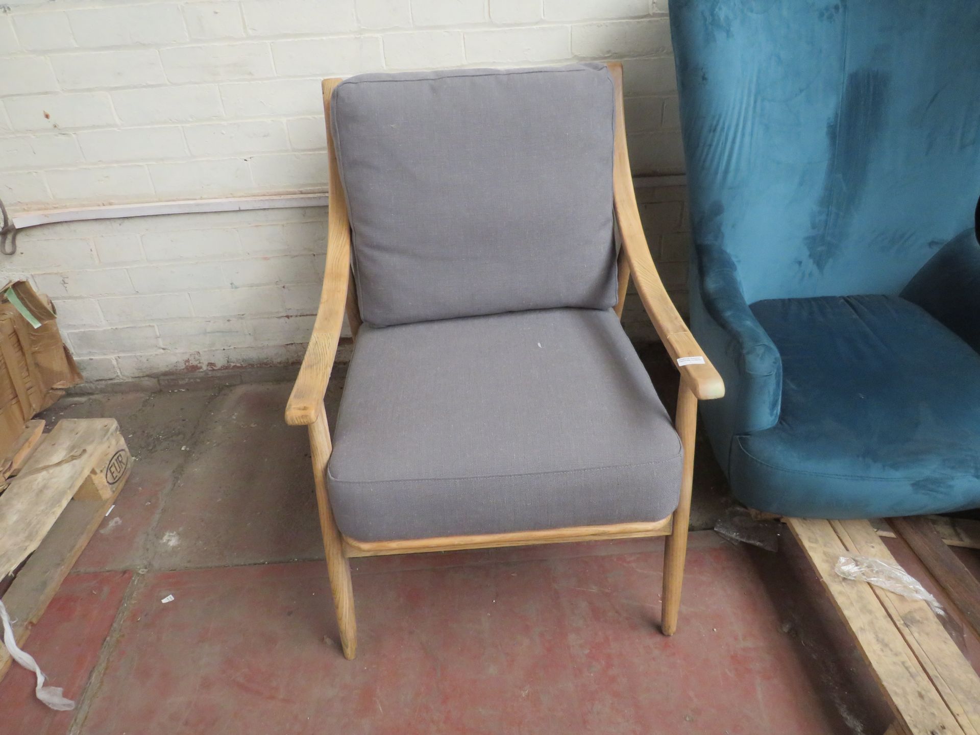 | 1X | COX AND COX WOOD AND FABRIC ARMCHAIR | NO MAJOR DAMAGE | RRP - |