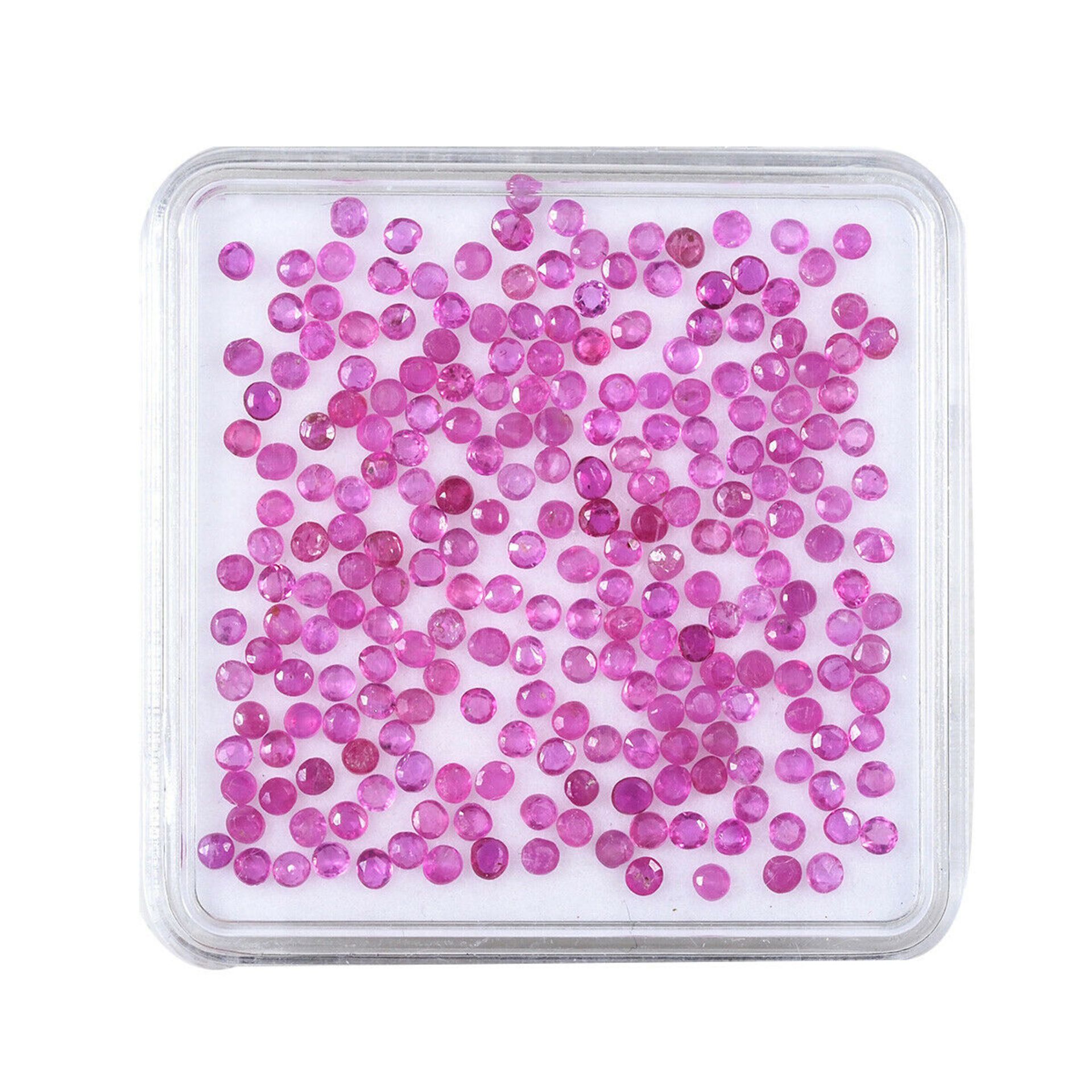 IGL&I Certified - Natural Rubies - 6.50 carats - 230 Pieces - (Unheated Untreated) - Diamond round