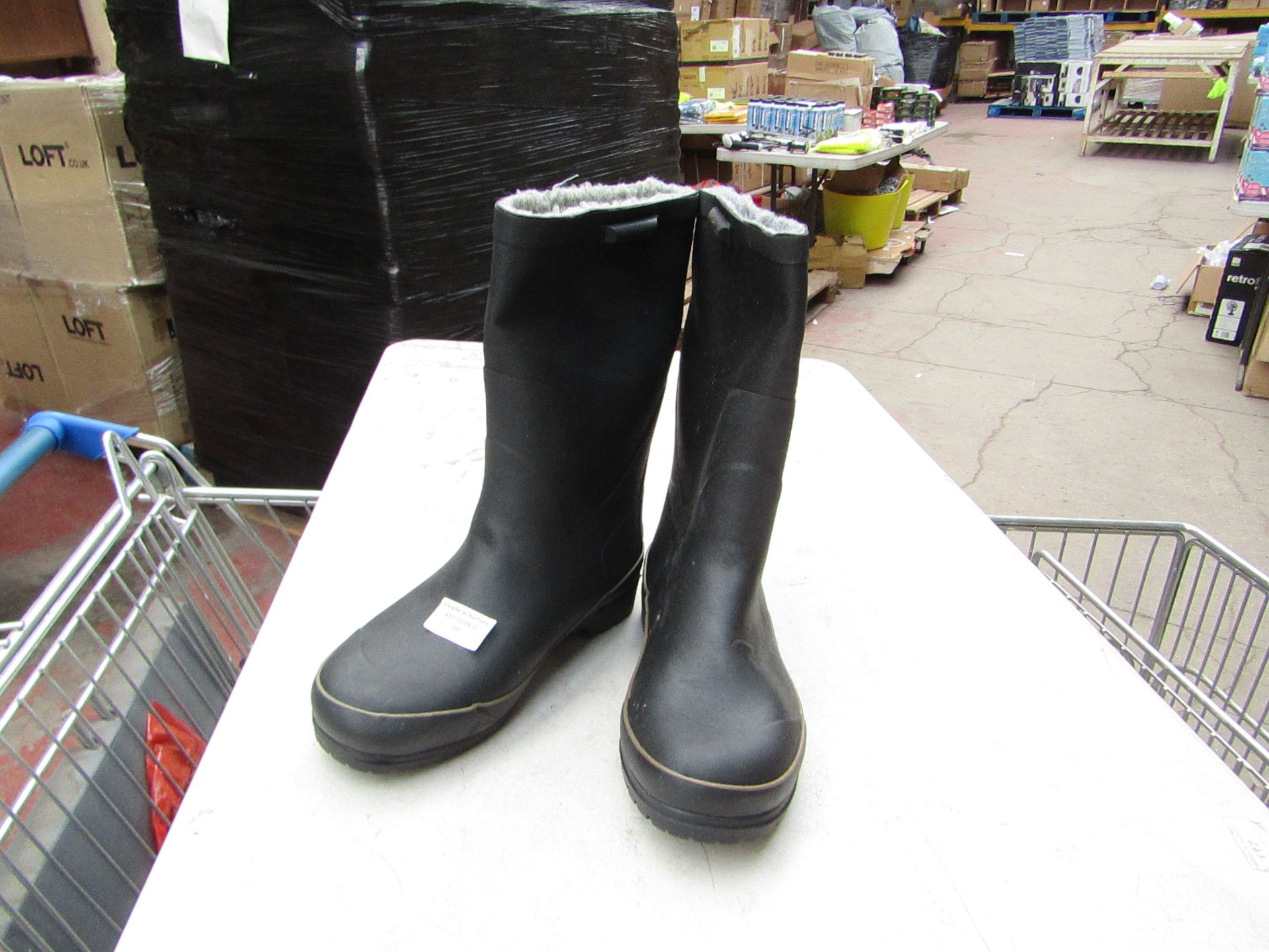 Tretorn - Bore Black Wellington Boots With Stripe - Size 38 - Unused.