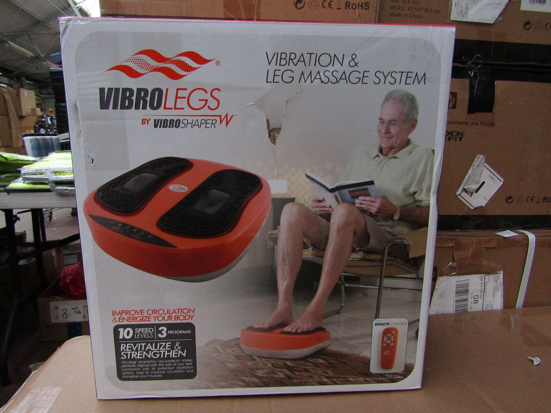 | 1X | VIBRO LEG EXERCISE MACHINE | UNCHECKED & BOXED | NO ONLINE RESALE | RRP £99.99 |