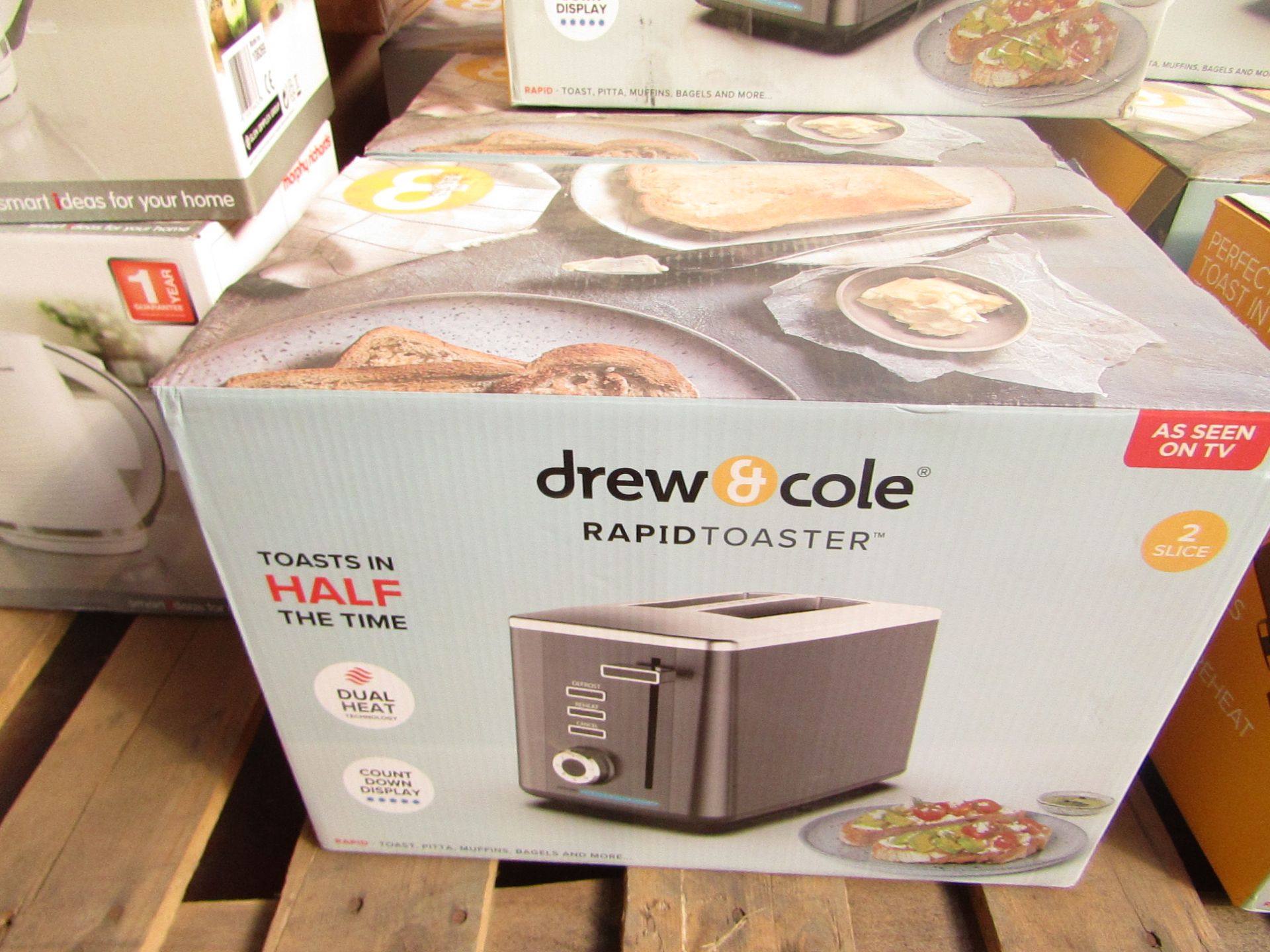 | 1x | DREW AND COLE RAPID 2 SLICE TOASTER | REFURBISHED AND BOXED | NO ONLINE RESALE | SKU - |