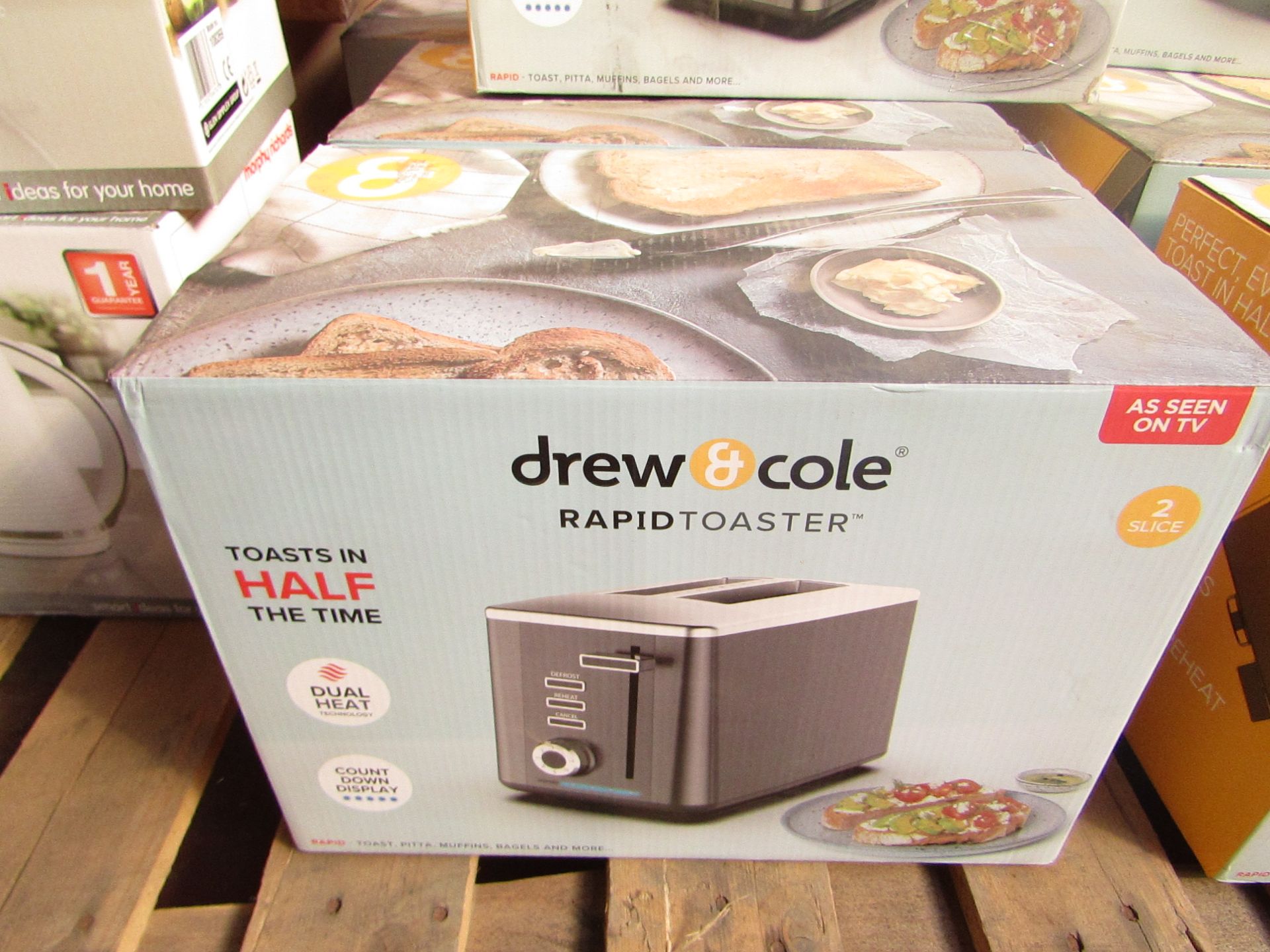 | 1x | DREW AND COLE RAPID 2 SLICE TOASTER | REFURBISHED AND BOXED | NO ONLINE RESALE | SKU - |