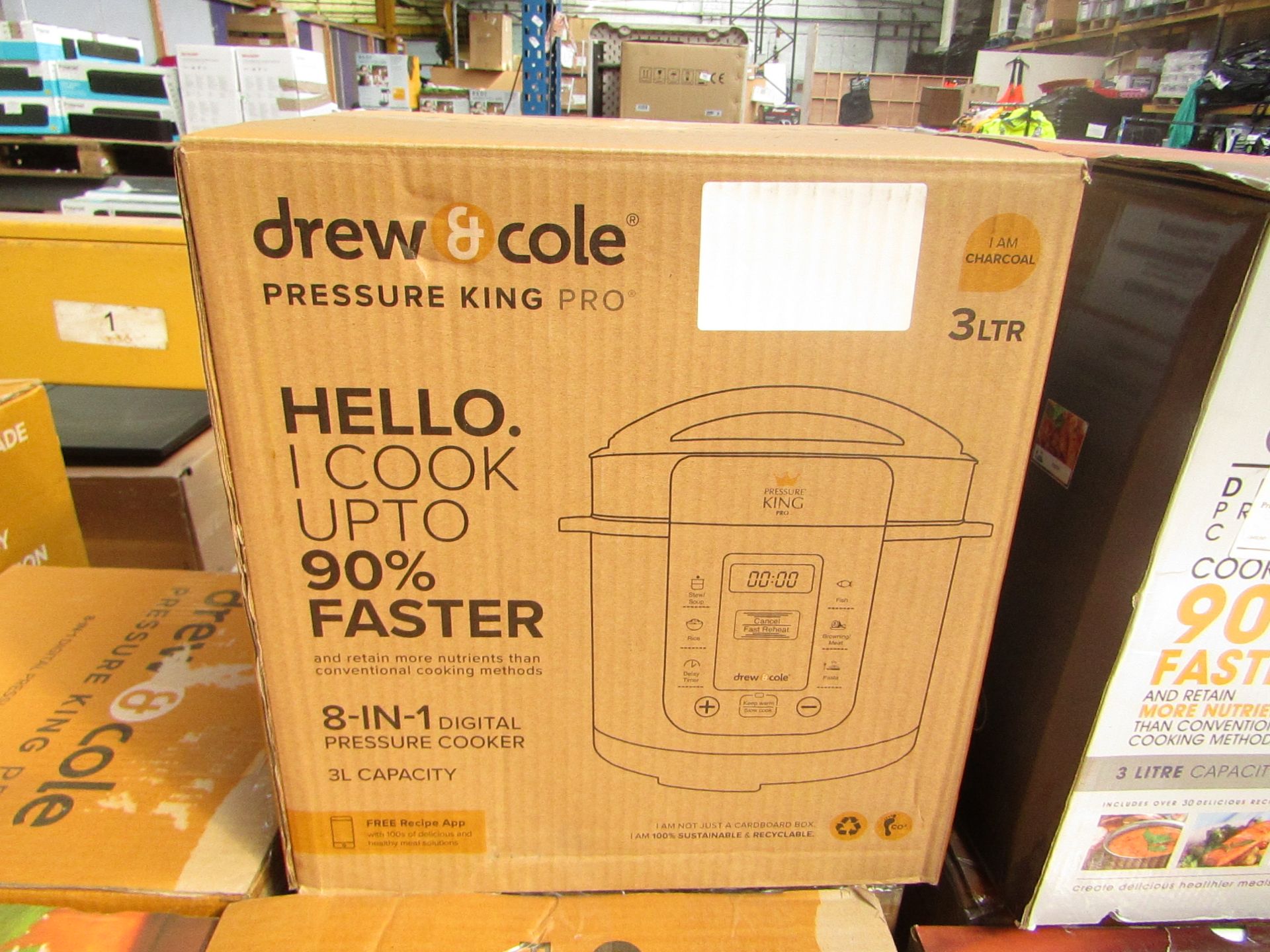 | 1x | DREW AND COLE PRESSURE KING PRO 8 IN 1 DIGITAL PRESSURE COOKER | PROFESSIONALLY REFURBISHED