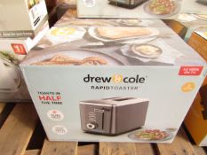 | 1x | DREW AND COLE RAPID 2 SLICE TOASTER | REFURBISHED AND BOXED | NO ONLINE RESALE | SKU - |