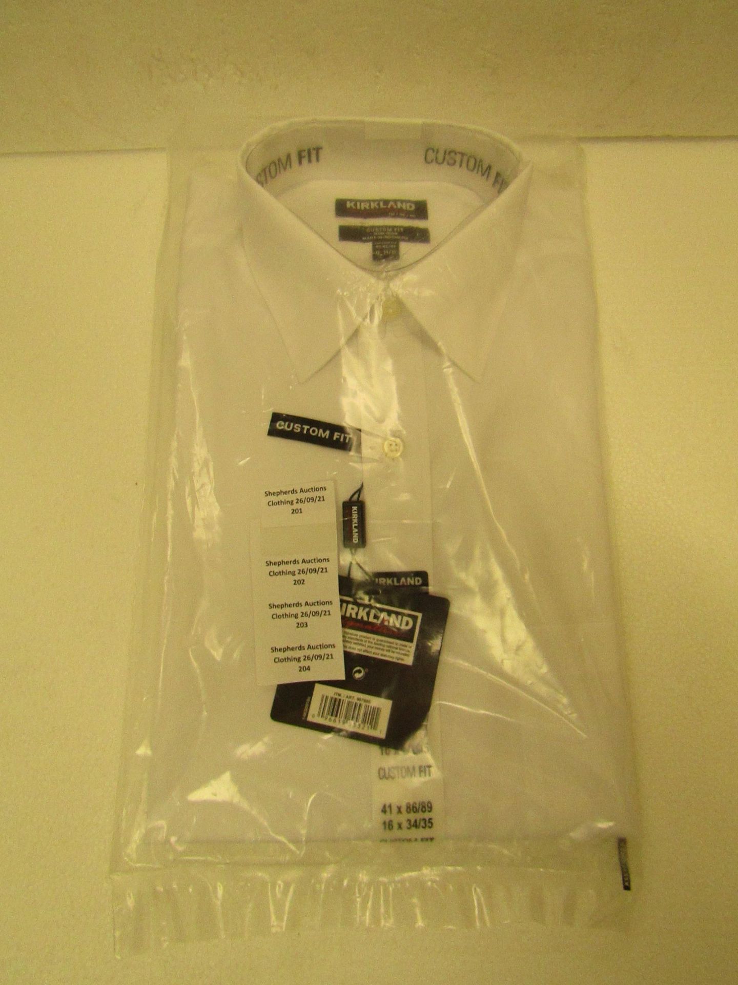 1X Kirkland Custom Fit White Shirt - 16" Collar x 34/35