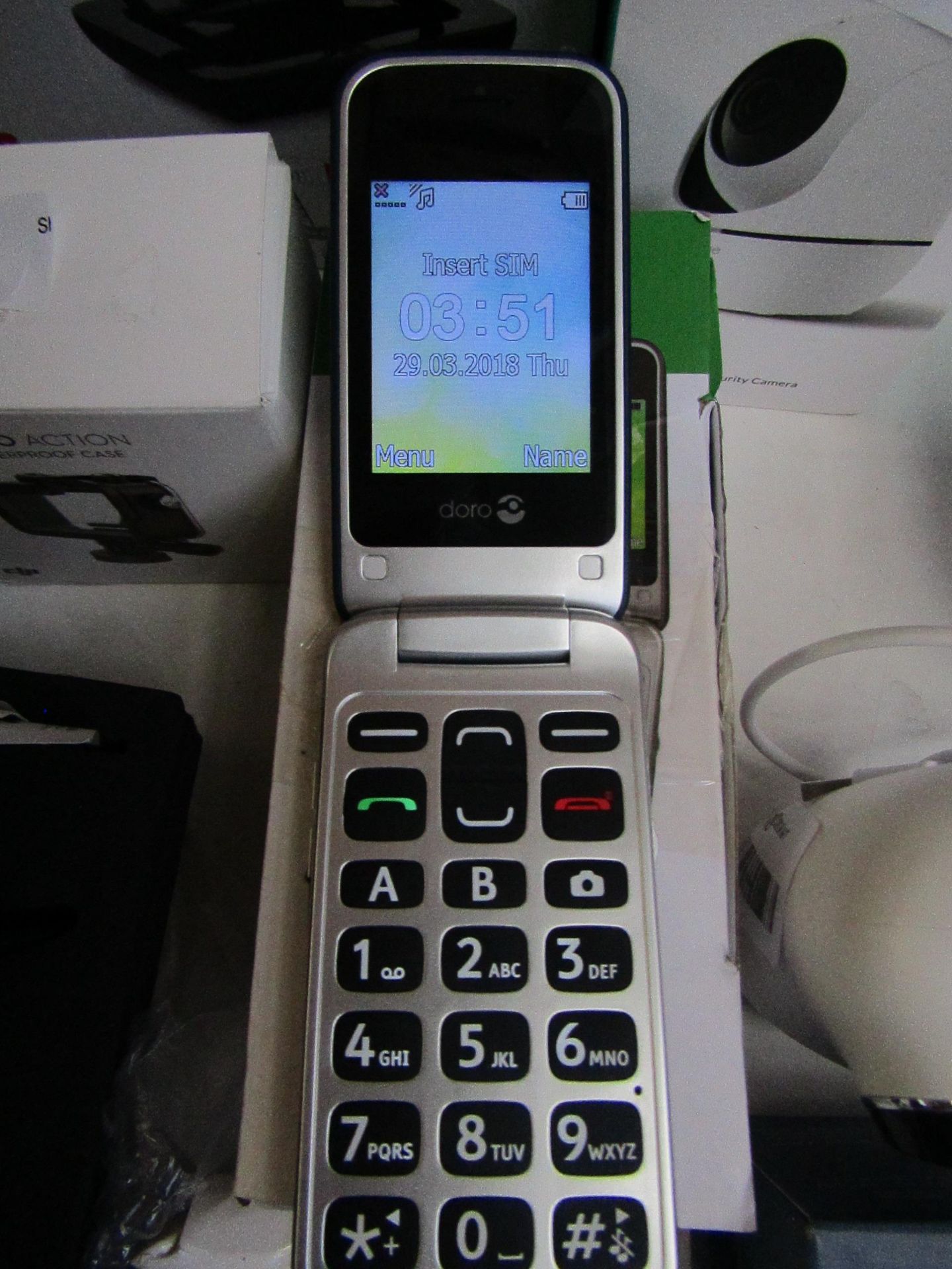 Doro 2414 flip phone, powers on but not checked any further, RRP £50