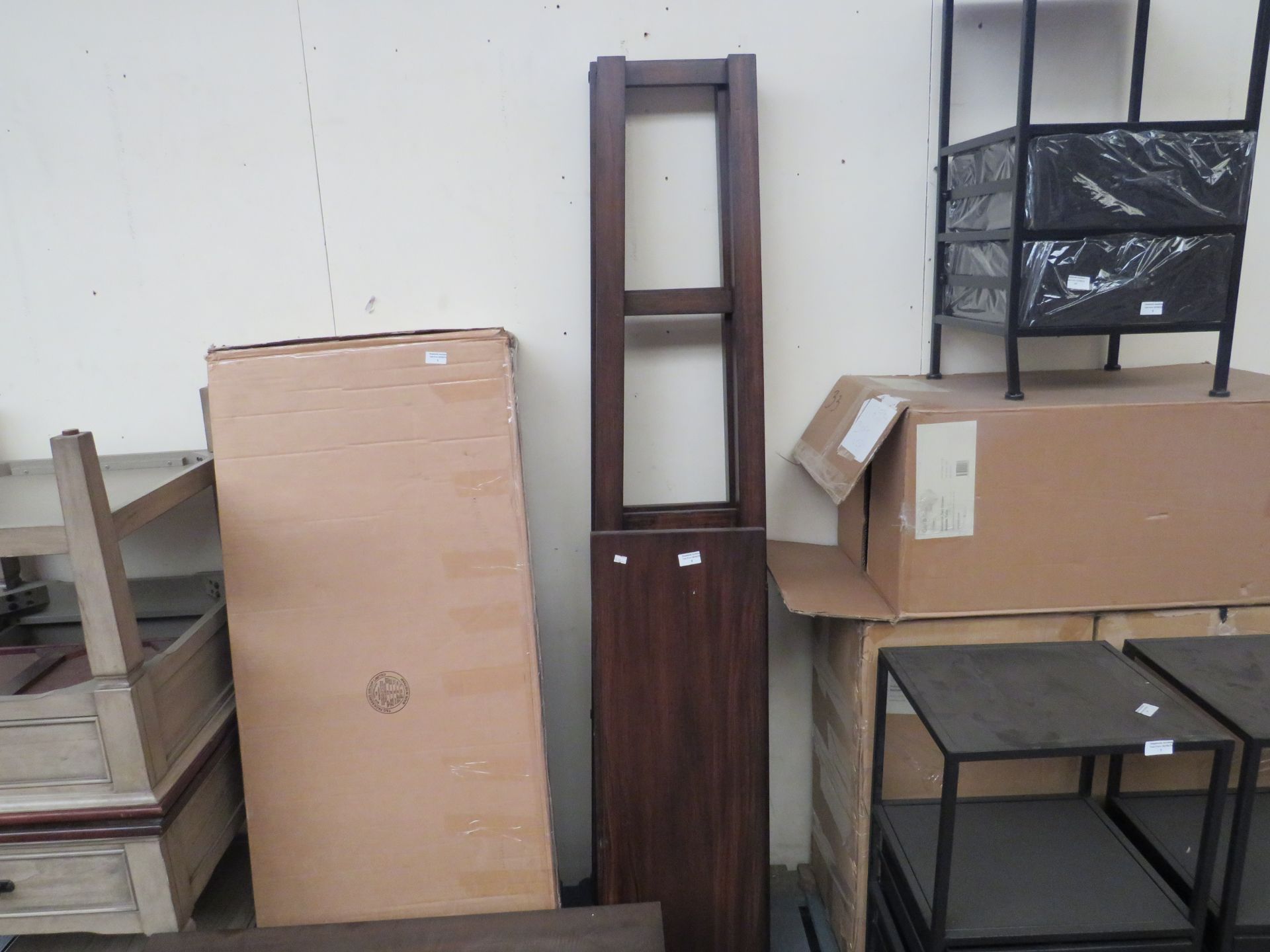 Costco - 3-Tier Wooden Shelf Unit - Unassembled, No Visible Damage.