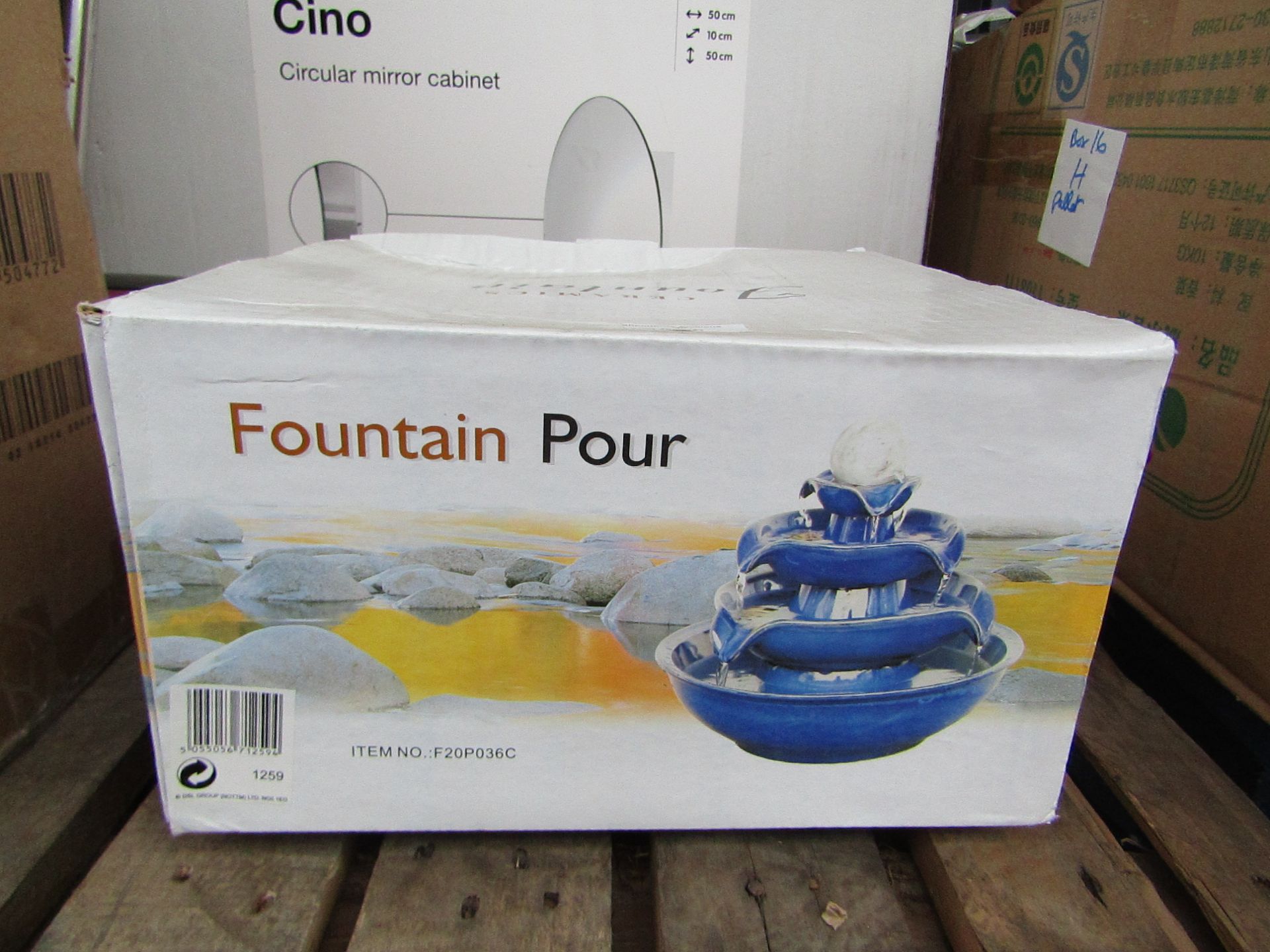 Fountain Pour - Ceramic 3-Tier Water Fountain - Unused & Boxed.