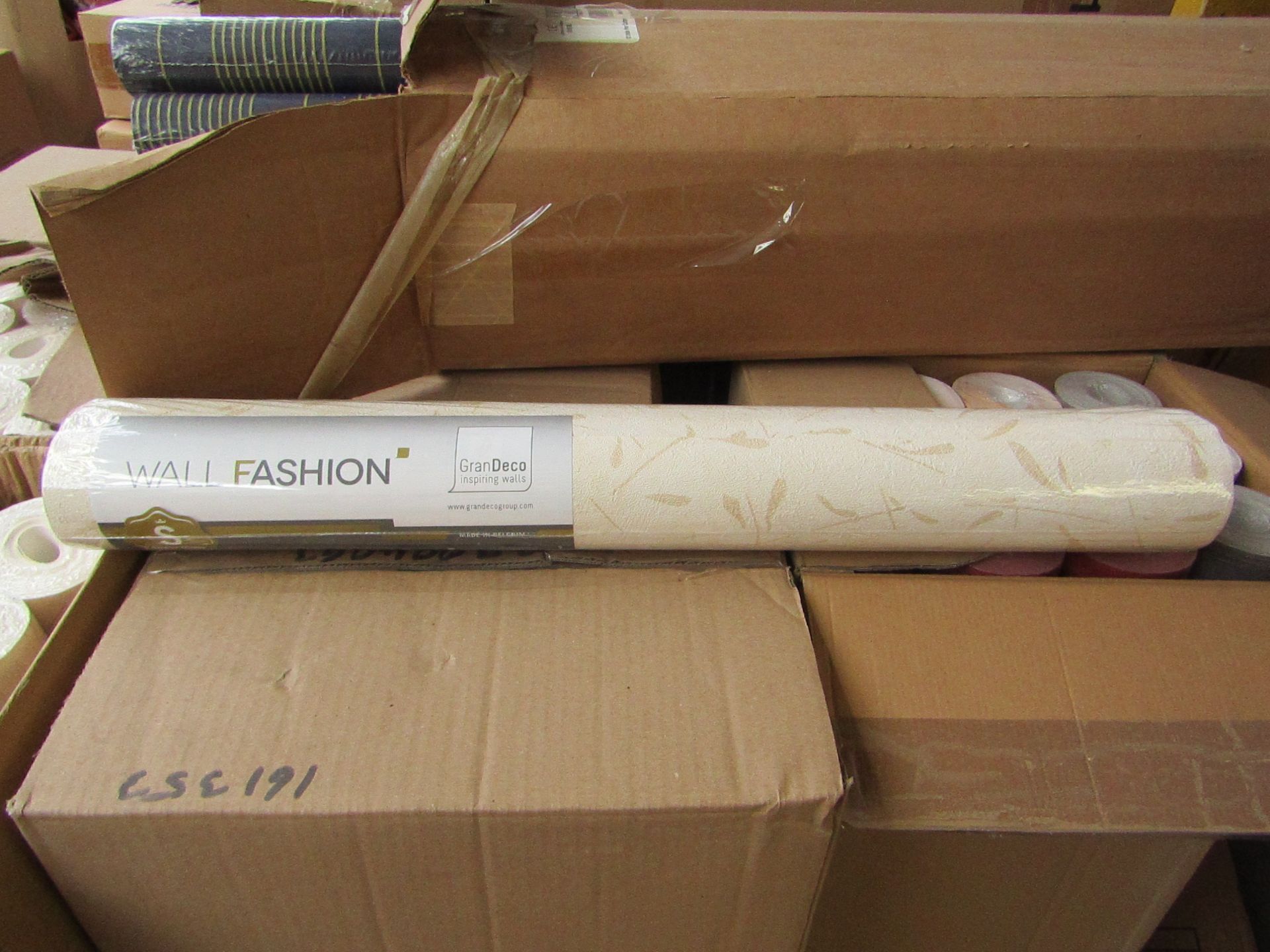 Box of Assorted WallPaper Rolls - Colour/Design/ Roll Length May Differ - All Appear to Look Unused,