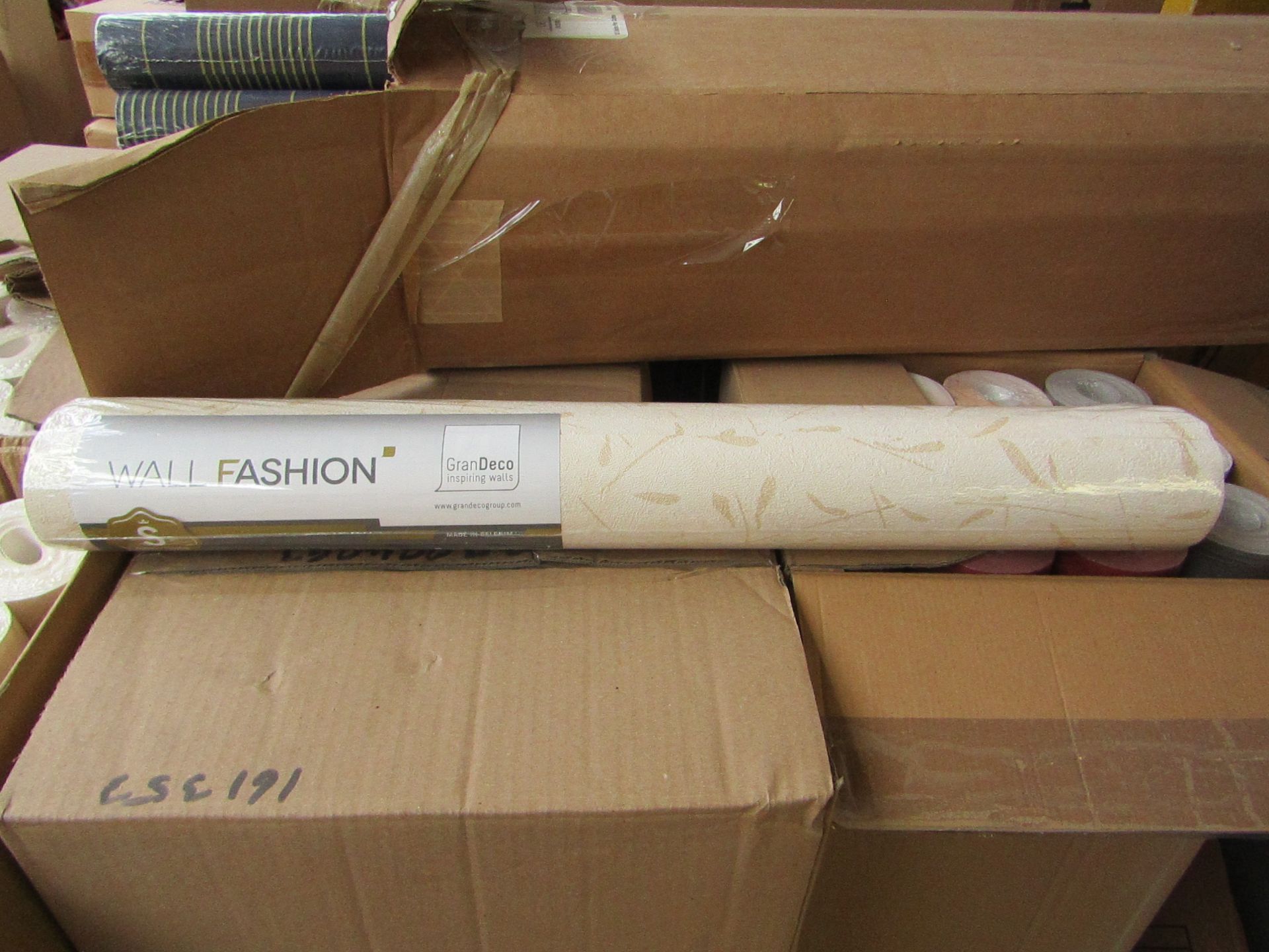 Box of Assorted WallPaper Rolls - Colour/Design/ Roll Length May Differ - All Appear to Look Unused,