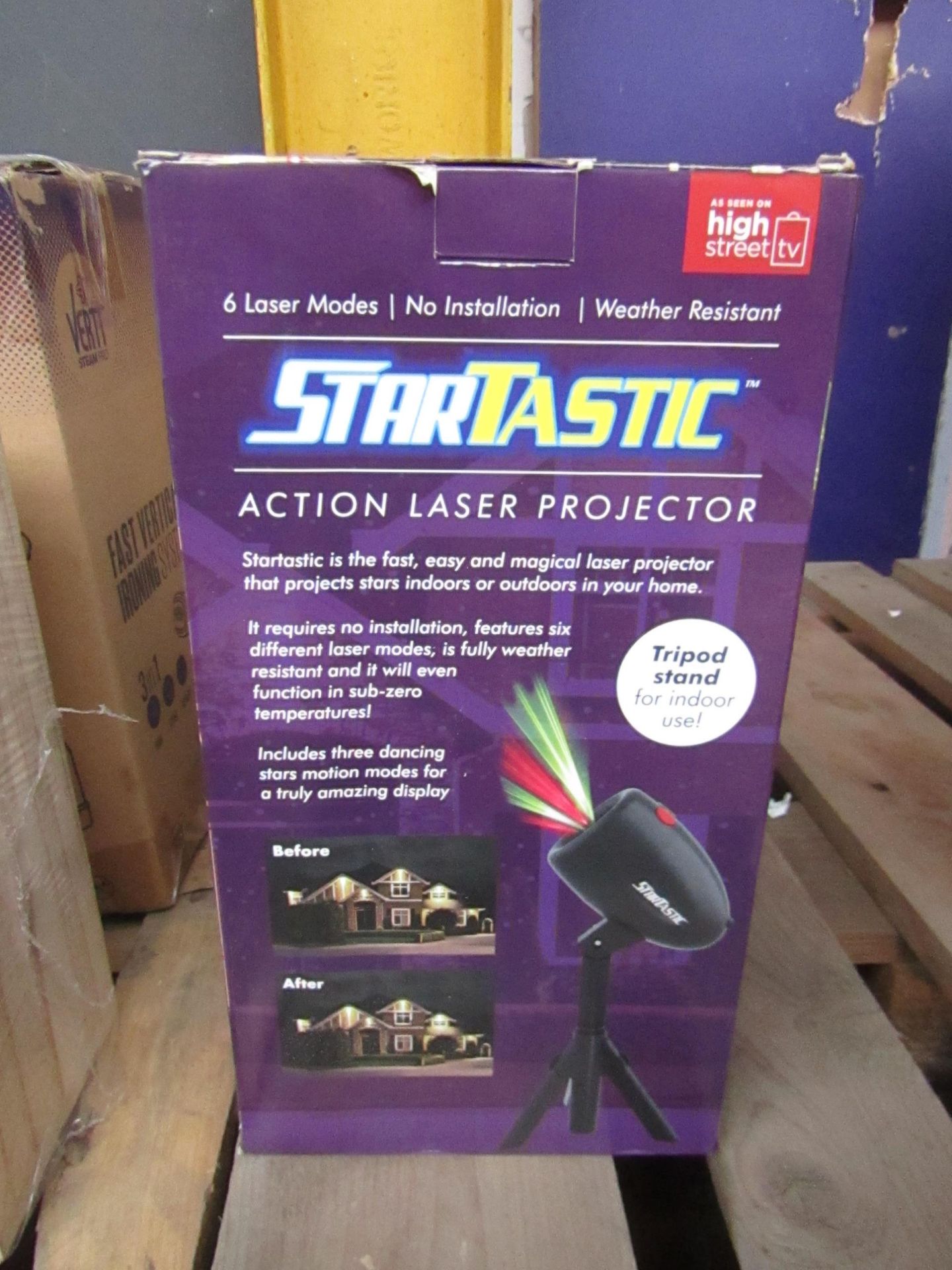 | 1x | STARTASTIC ACTION LASER PROJECTOR | UNCHECKED & BOXED | NO ONLINE RESALE | SKU - | RRP £- |