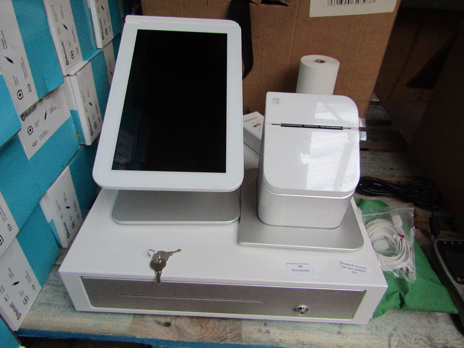 Clover station tablet, printer, cash drawer and FD40 terminal, untested but appears to be