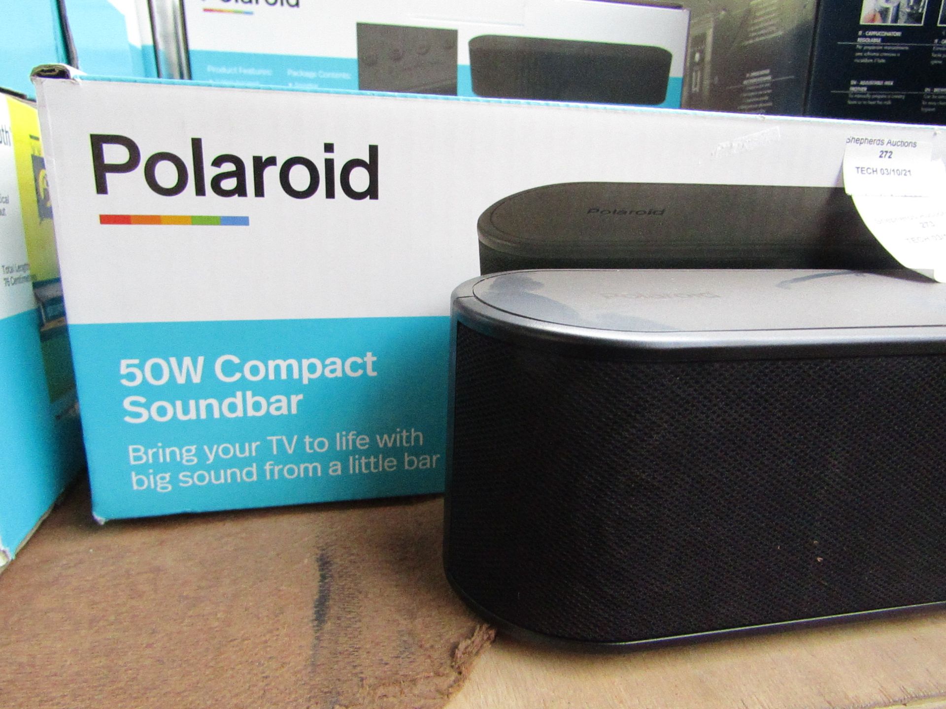 | 1X | POLAROID 50W SOUND BAR | TESTED WORKING | LOAD REF 23002116 | NO ONLINE RESALE | RRP - |