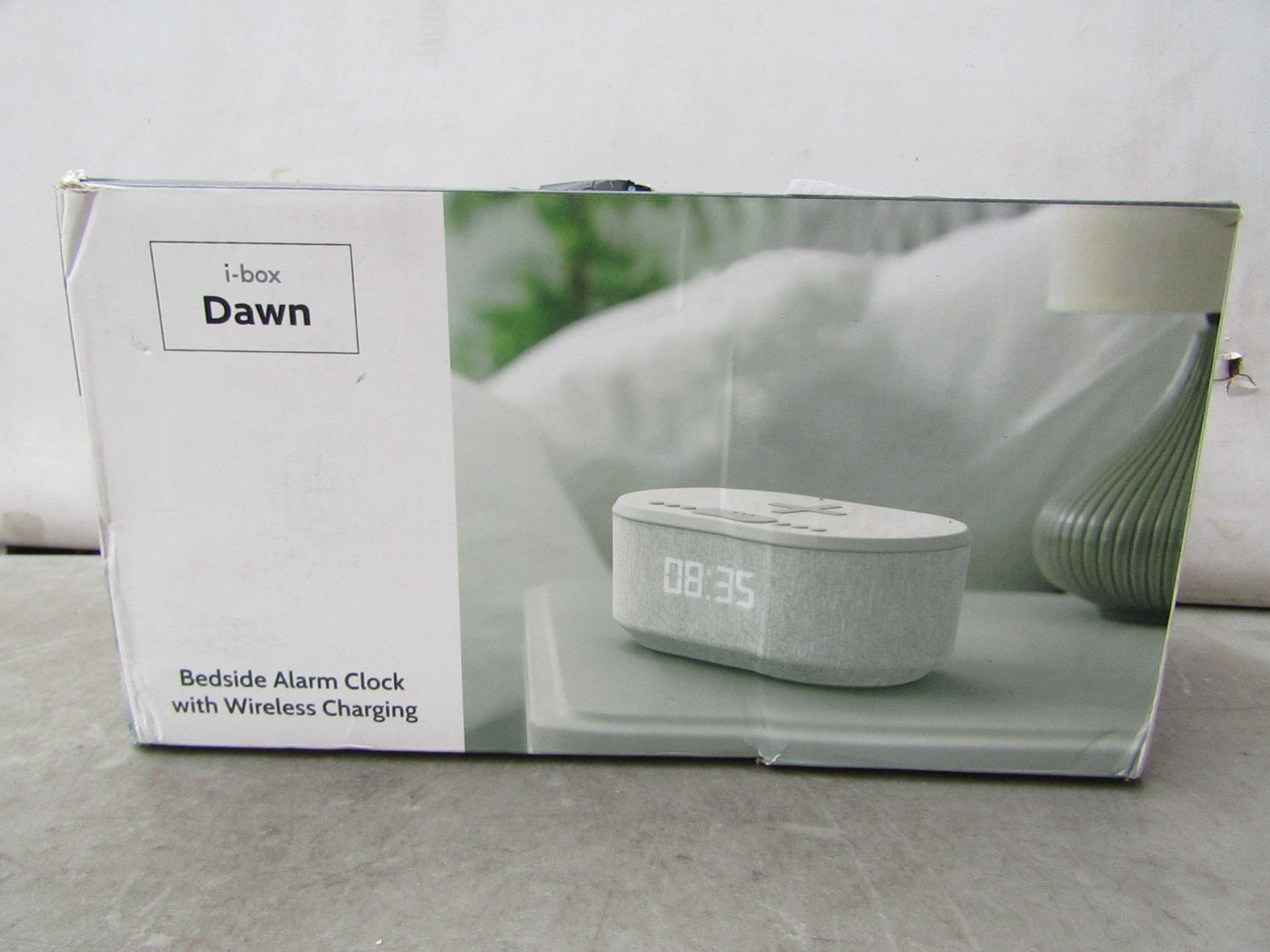 Ibox Dawn Bedside Alarm Clock with Wireless Charging Station - Tested Working & Boxed - RRP £35