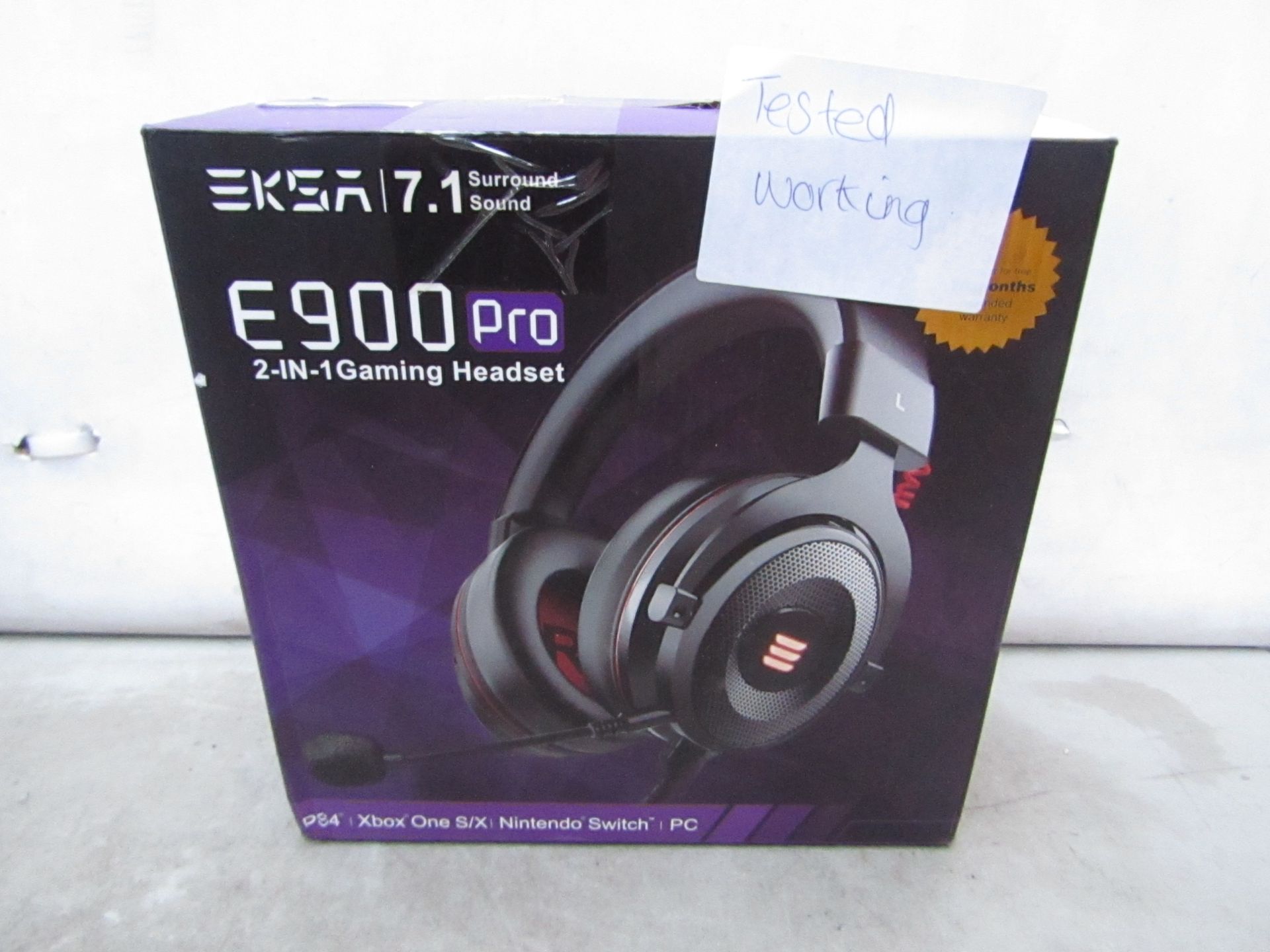 Eksa E900 Pro 2 in 1 Gaming Headset with 7.1 Surround Sound - Tested Working & Boxed - RRP £35