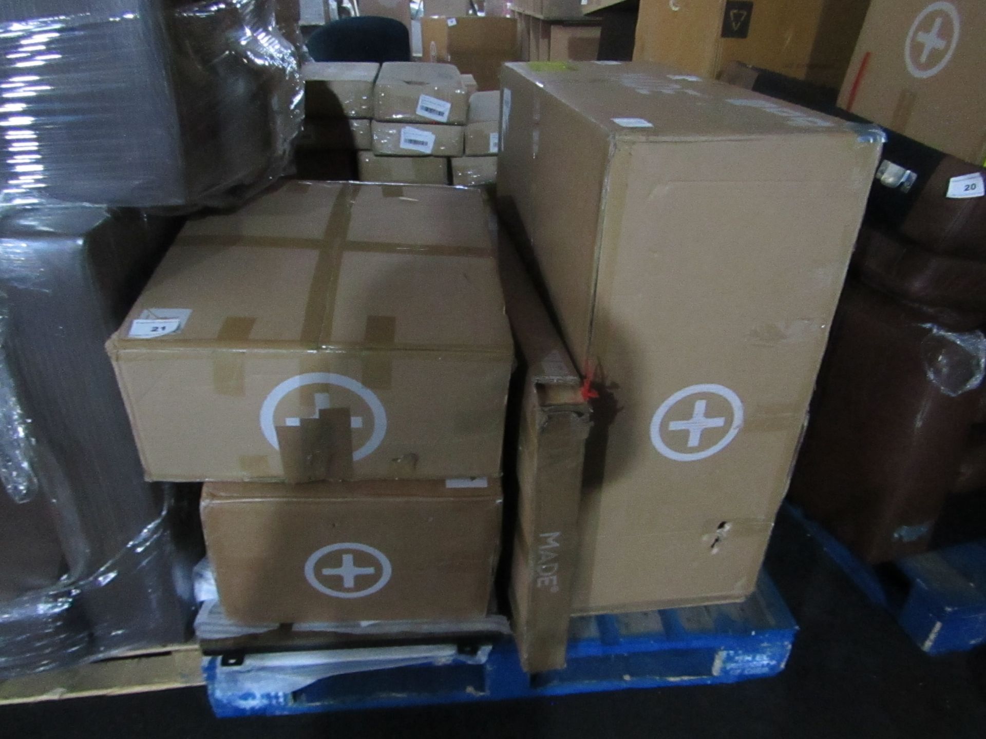 | 1X | PALLET OF FAULTY / MISSING PARTS / DAMAGED CUSTOMER RETURNS MADE.COM STOCK UNMANIFESTED |