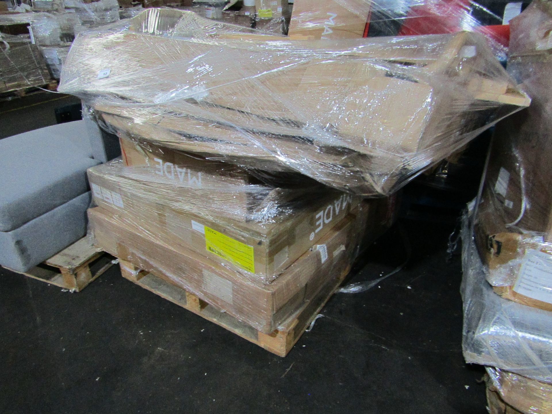 Mixed pallet of Made.com customer returns to include 12 items of stock with a total RRP of