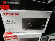 4x Toshiba MM2-AM23PF(WH) 800W Microwave Ovens - Black/White - Unchecked & Boxed - RRP £74.99 -