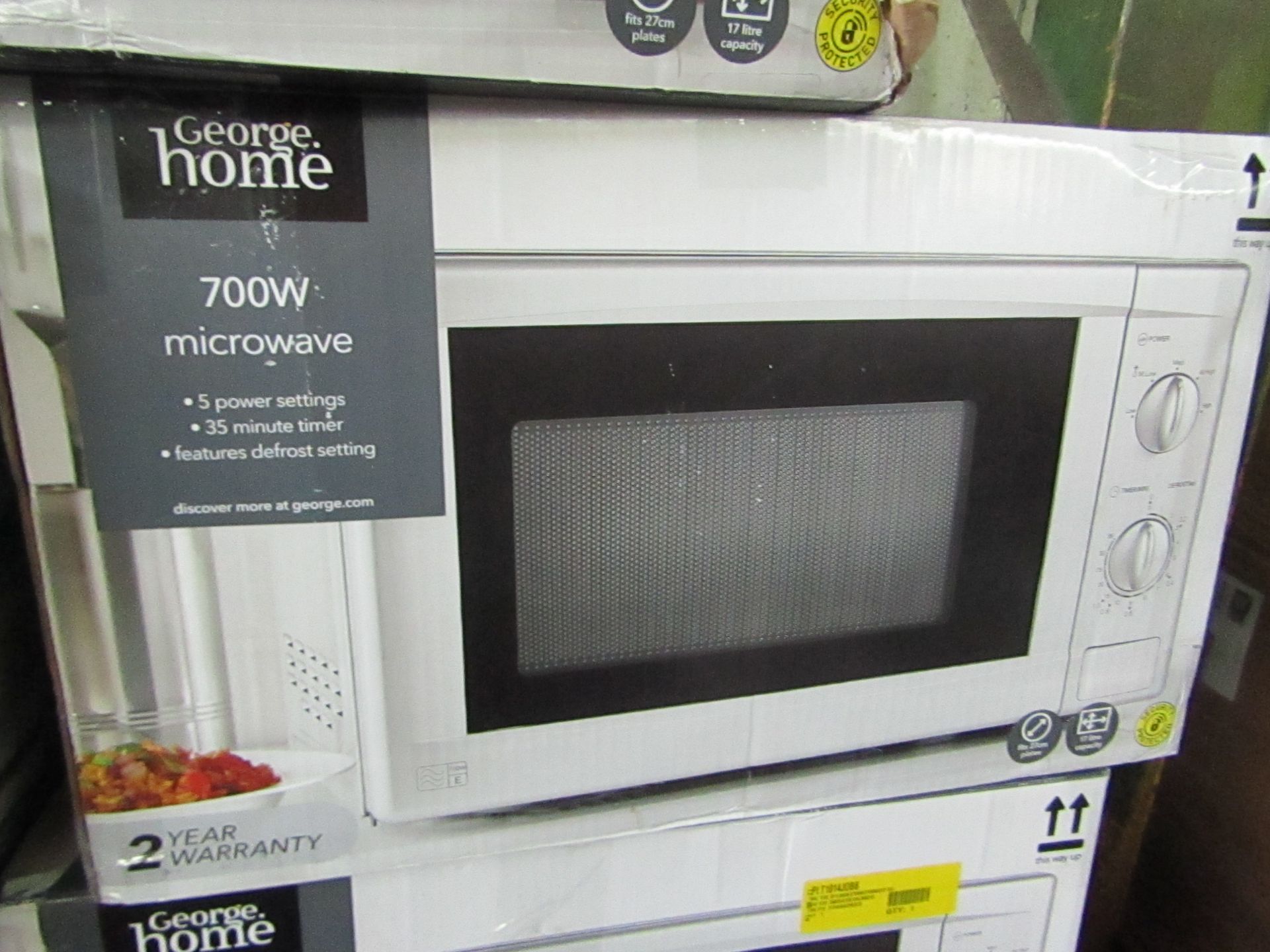 5x 700w Manual Microwave Ovens - Silver - Unchecked & Boxed - RRP £40 - Total lot RRP £200 - Load