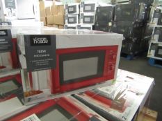 4x 700w Manual Microwave Oven - Red - Unchecked & Boxed - RRP £40 - Total lot RRP £160 - Load Ref -