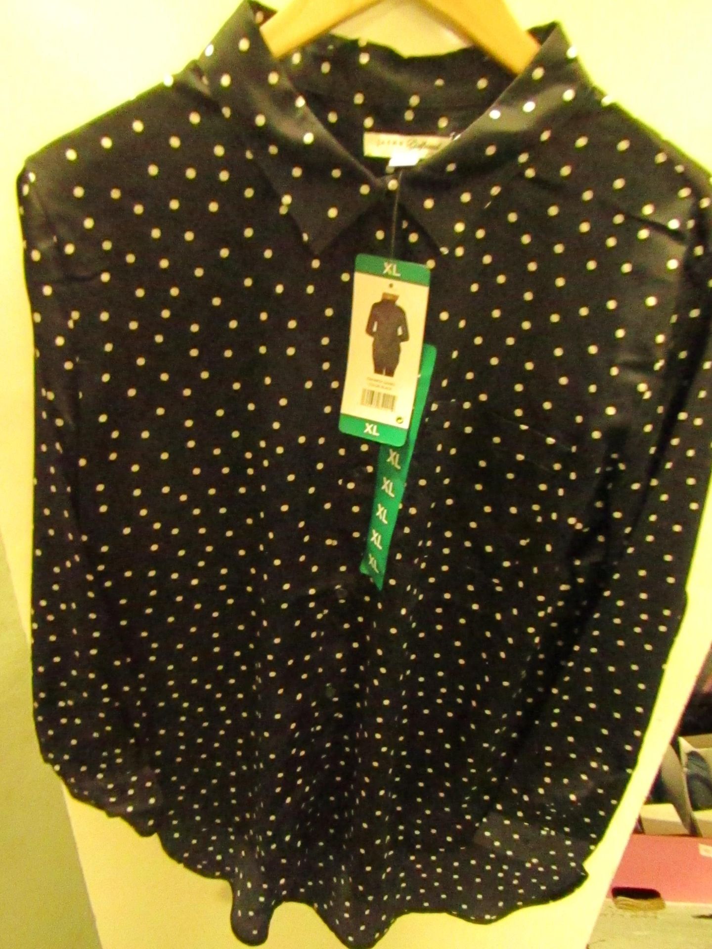 Jachs New York Girlfriends Blouse,Black/White Spots - Size X/L New With Tags