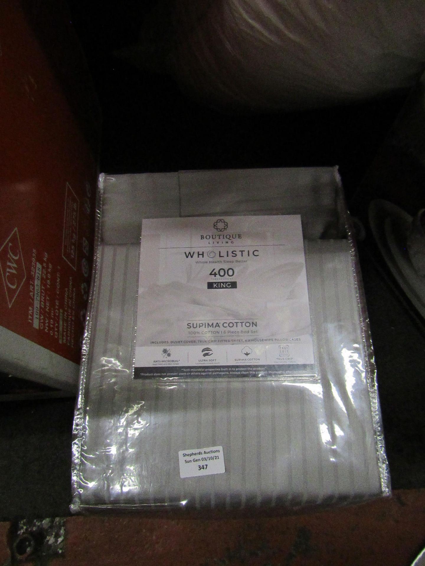 Boutique - 400 Thread Count King Size 6 Piece Bed Set - Unchecked & Packaged - RRP £55.