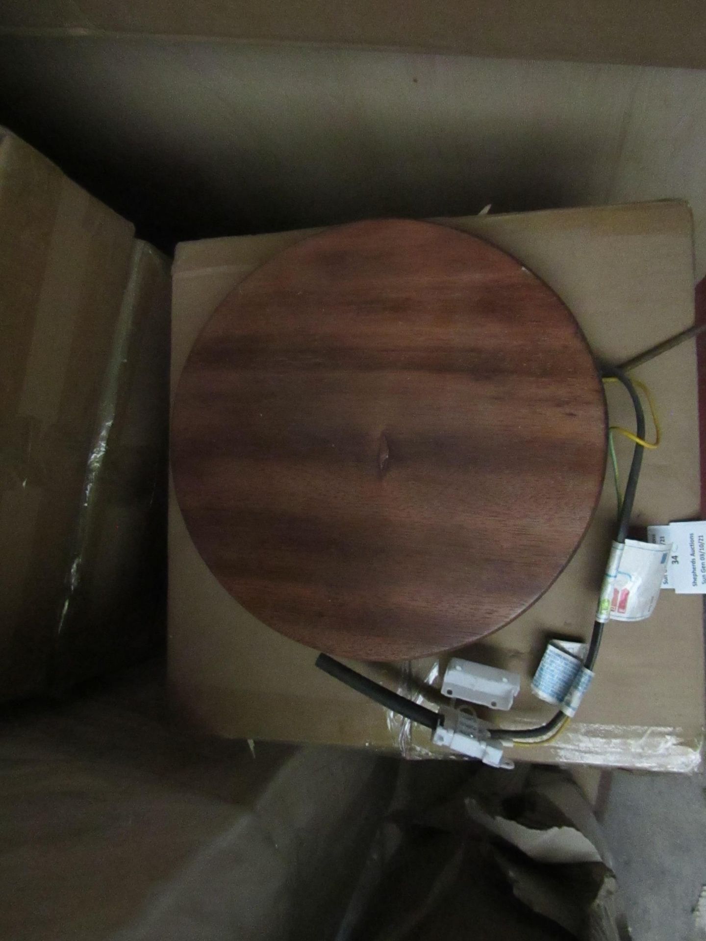 | 2X | SWOON LUNE WALL LIGHT IN WALNUT | LOOKS UNUSED AND BOXED | RRP £79 | TOTAL RRP £158 |