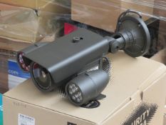 CCTV IR weatherproof camera, 1/3" colour, CCD 700TVL, Lens 9-22mm, DC12v, new and boxed.