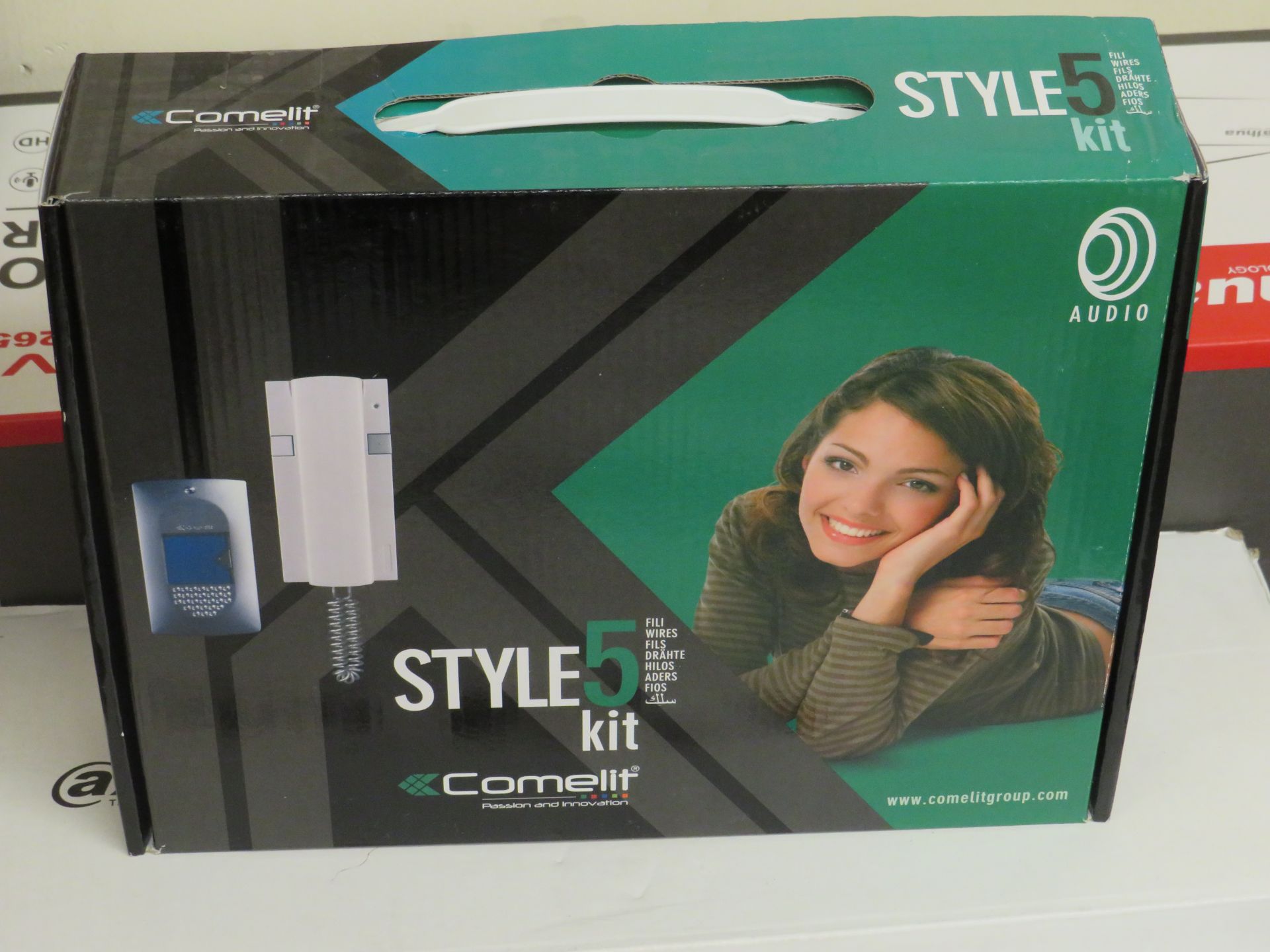 Comelit single family audio kit, unchecked and boxed.