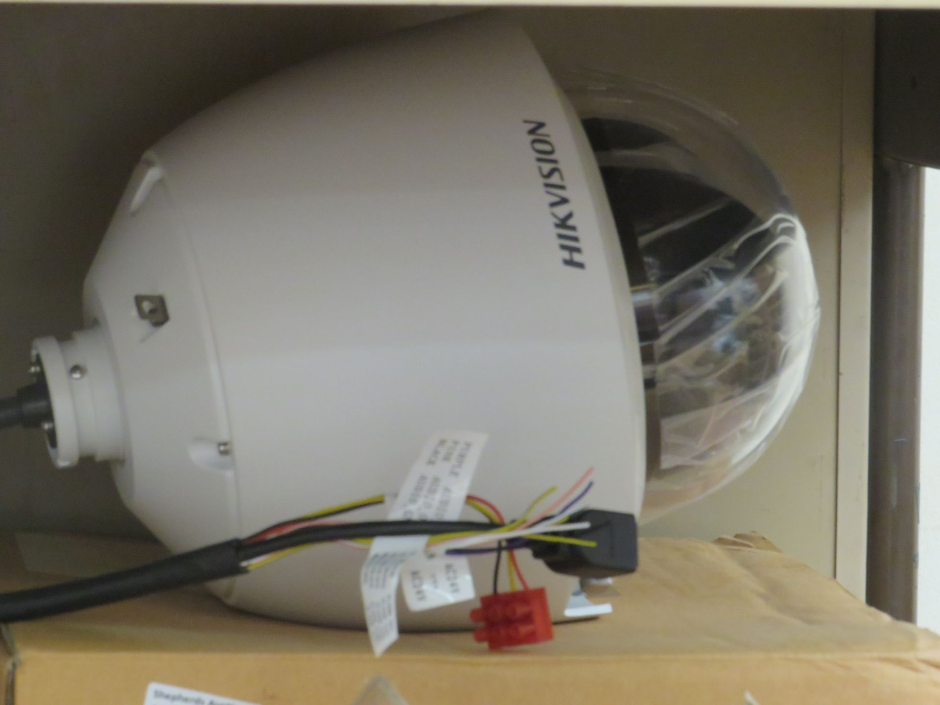 Hik Vision large dome camera, unchecked and boxed.